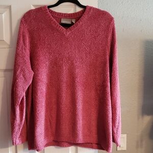 Croft & Barrow Women's Rose V-Neck Sweater